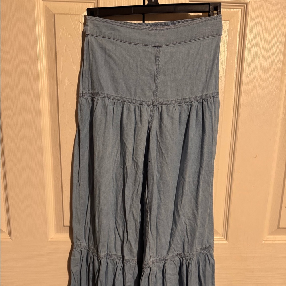 Sincerely Jules Tiered Chambray Wide-Leg Pants – Size XS